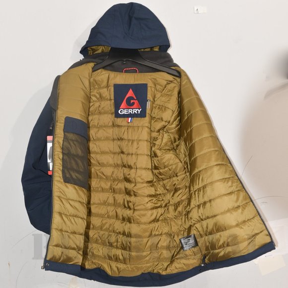 BLUE COAL NWT Gerry Men's Nimbus Tech Jacket Nocturne Detachable Hooded - Picture 5 of 15